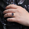 Small Oval Purple Tourmaline Ring